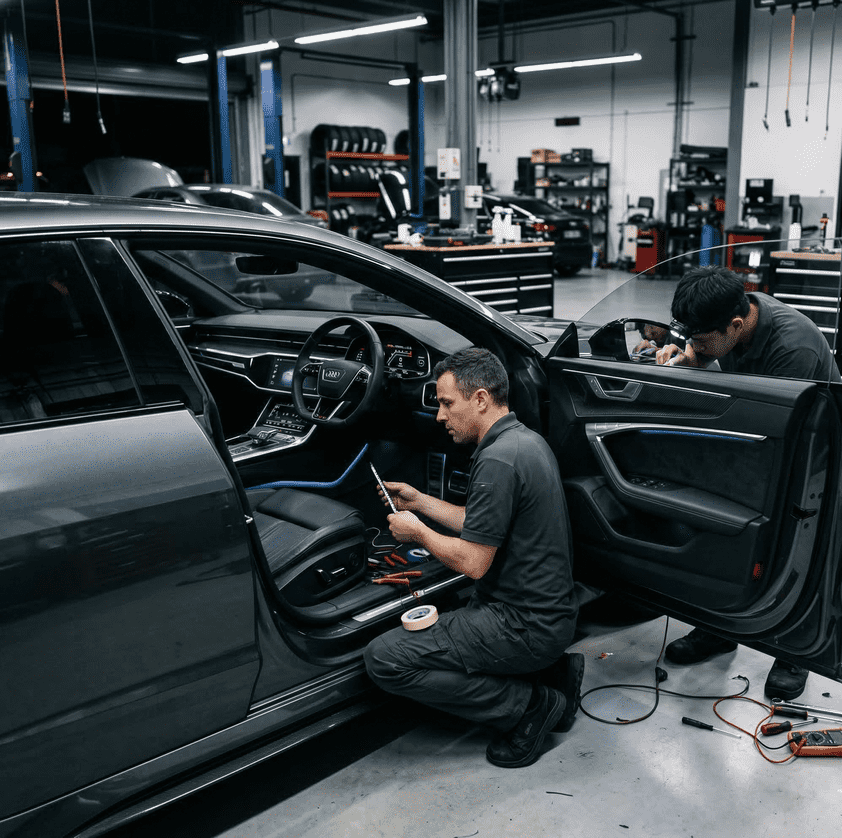 Car interior modification and installation service in Dubai by Carmods